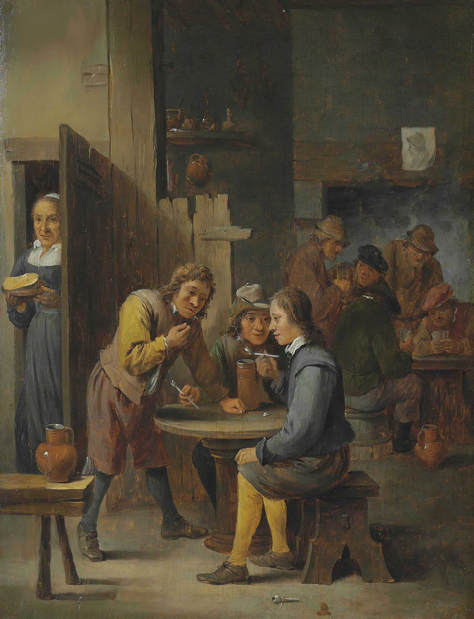 Figures In A Tavern Interior by David Teniers The Younger