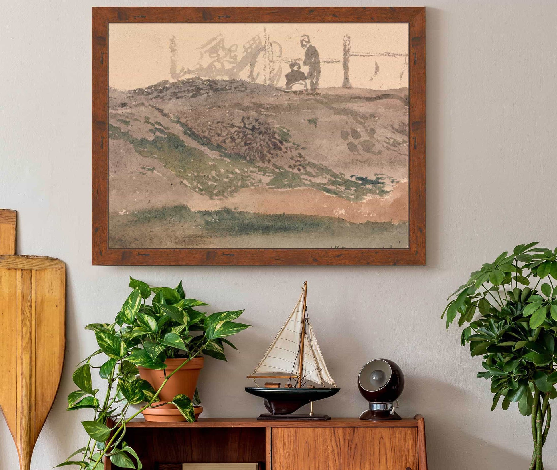 Figures On A Bank Kensington Gravel Pits by John Linnell