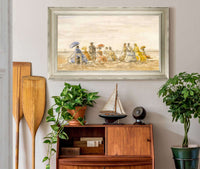 Figures On The Beach At Trouville by Eugene Boudin