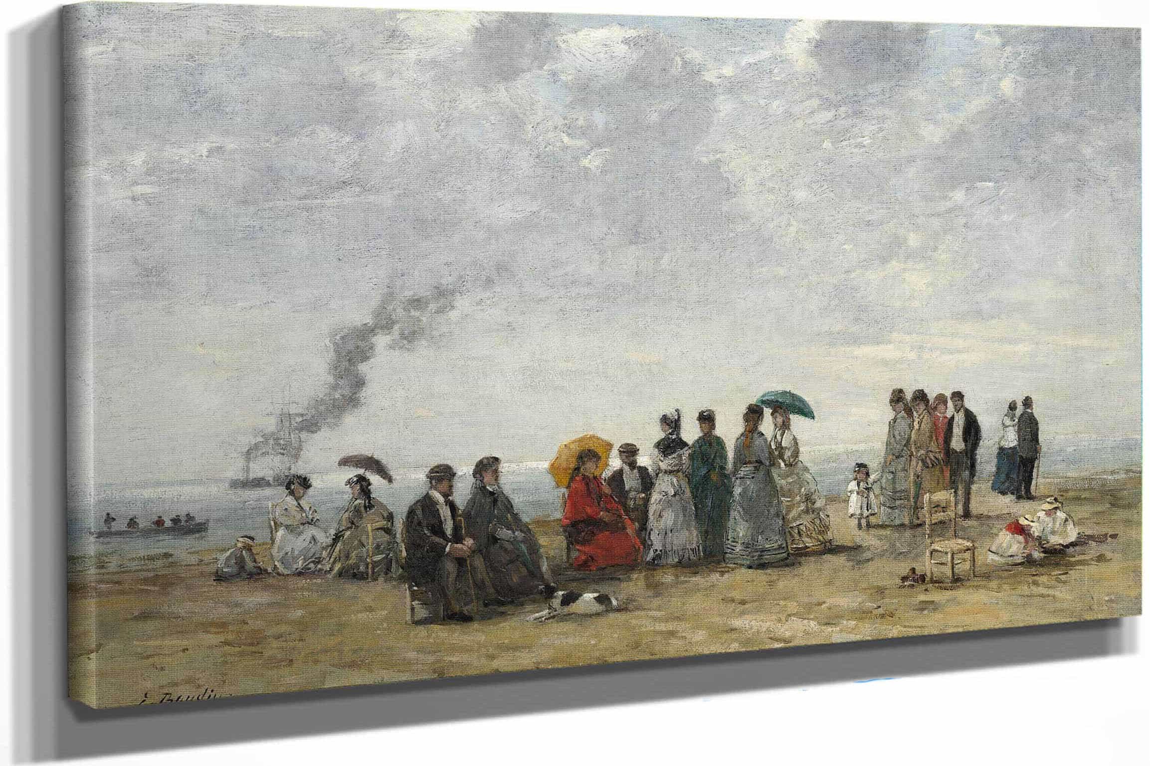 Figures On The Beach by Eugene Boudin