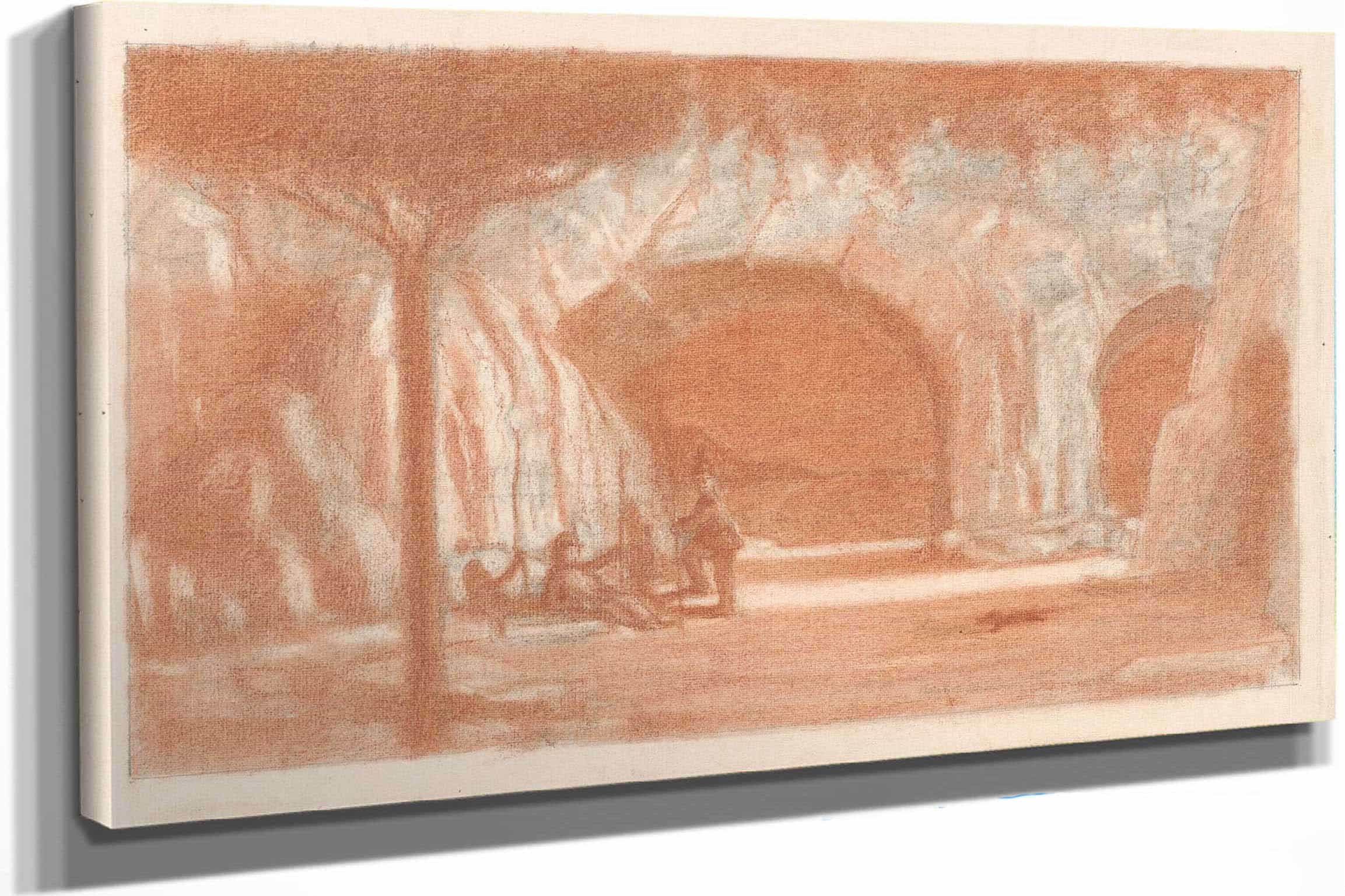 Figures Resting By A Cave   by Herbert Crowley