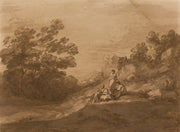 Figures Resting In A Woodland Landscape by Thomas Gainsborough