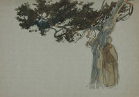 Figures Standing Beneath A Tree by Edwin Austin Abbey