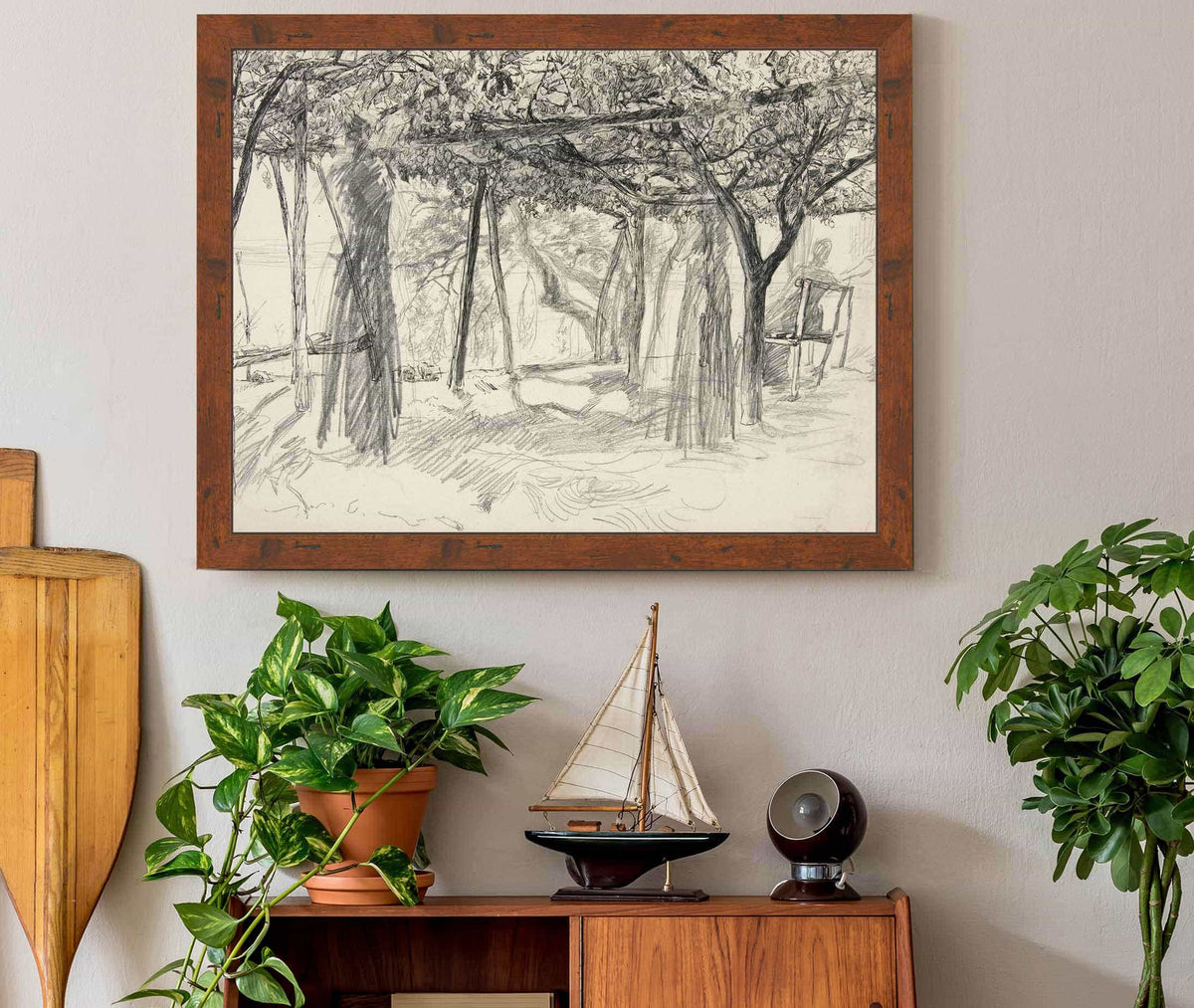 Figures Under An Arbor by Edwin Austin Abbey