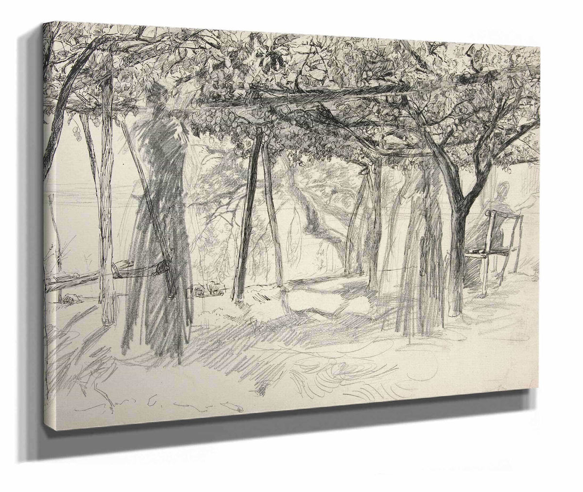 Figures Under An Arbor by Edwin Austin Abbey