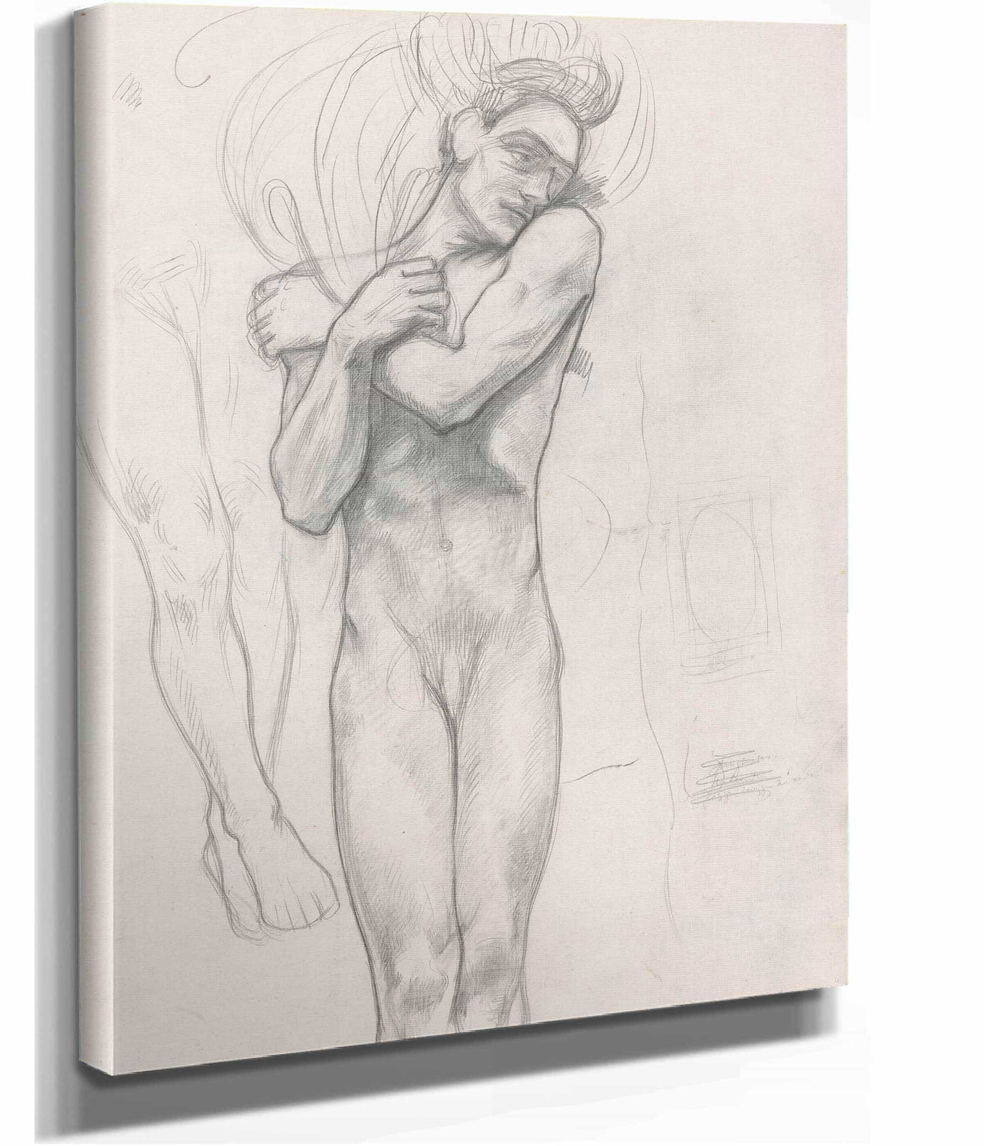 Figuurstudie Voor De Affiche Lucifer Van Vondel  by Richard Nicolaus Roland Holst
