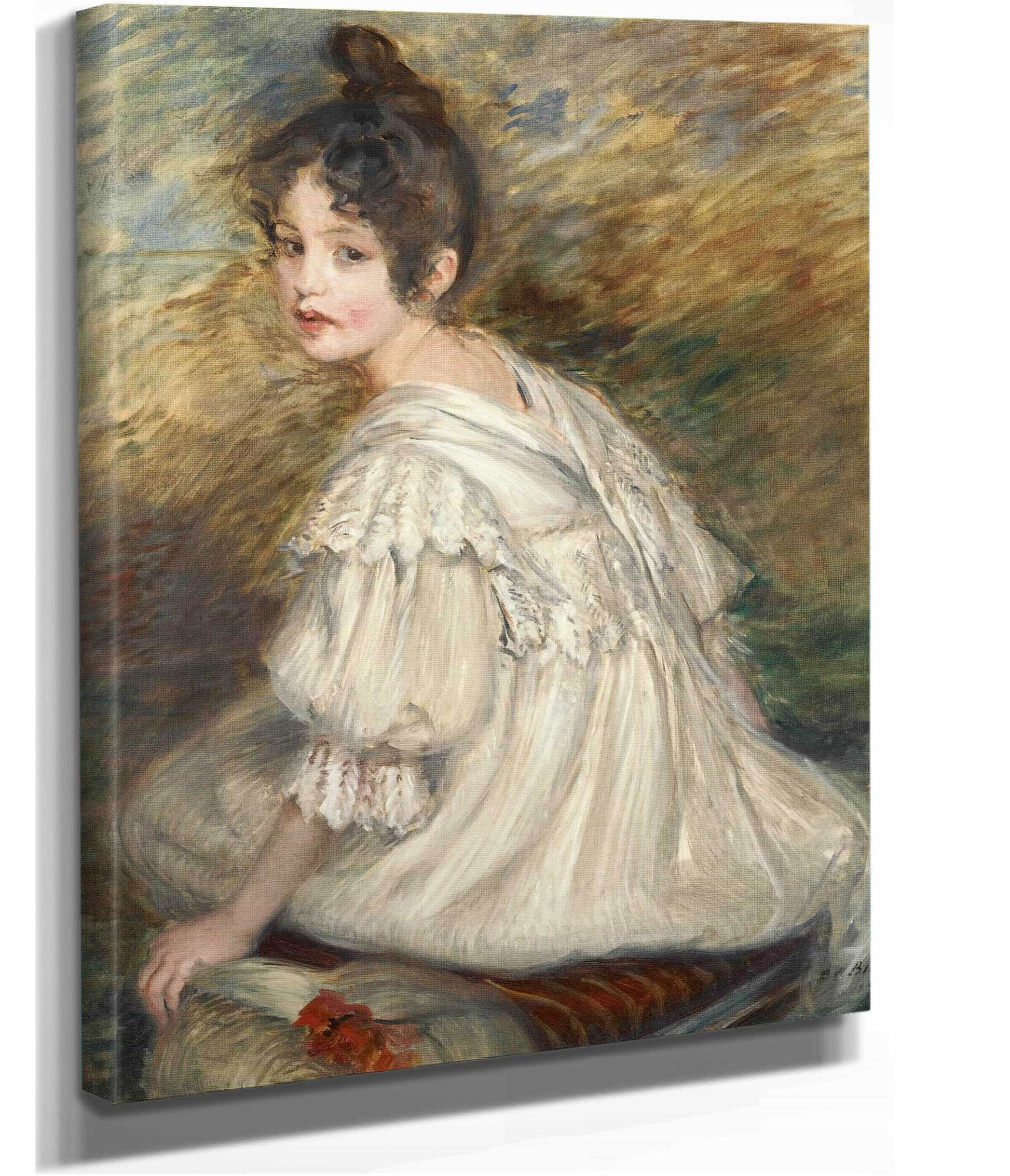 Fille A La Robe Blanche by Jacques Emile Blanche