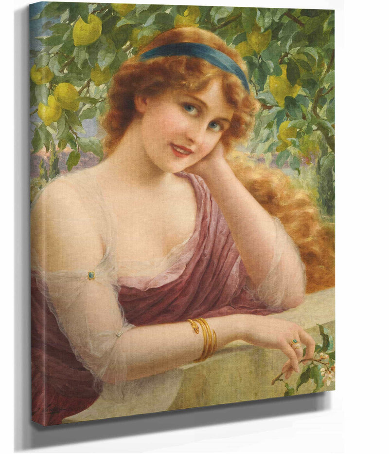 Fille Au Citronnier by Emile Vernon