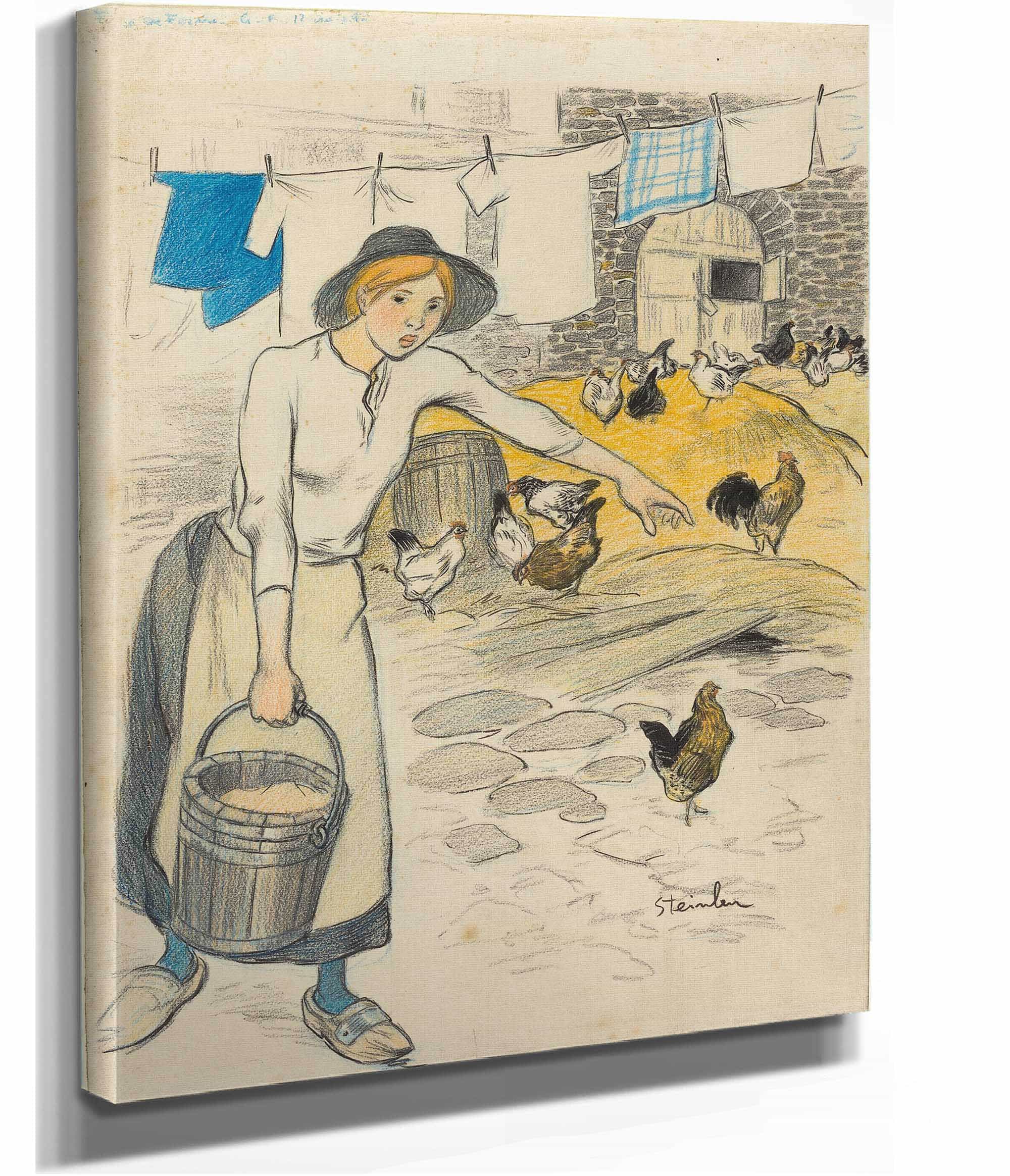 Fille De Ferme by Theophile Alexandre Steinlen