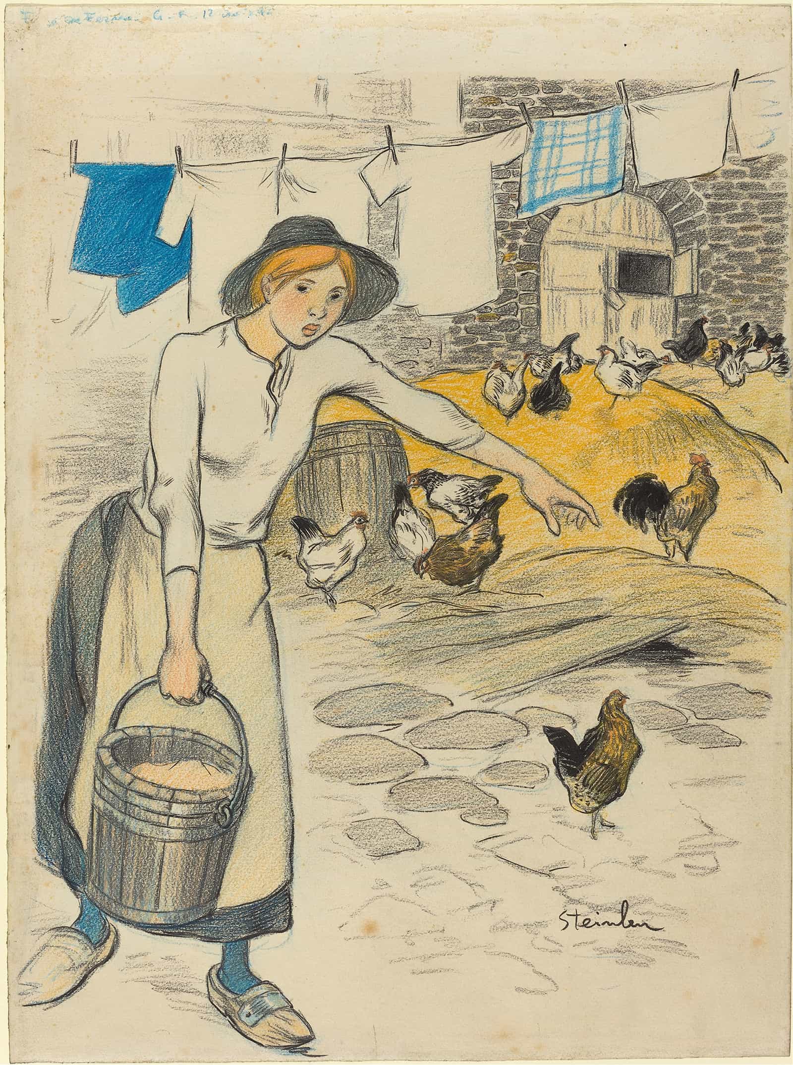 Fille De Ferme by Theophile Alexandre Steinlen