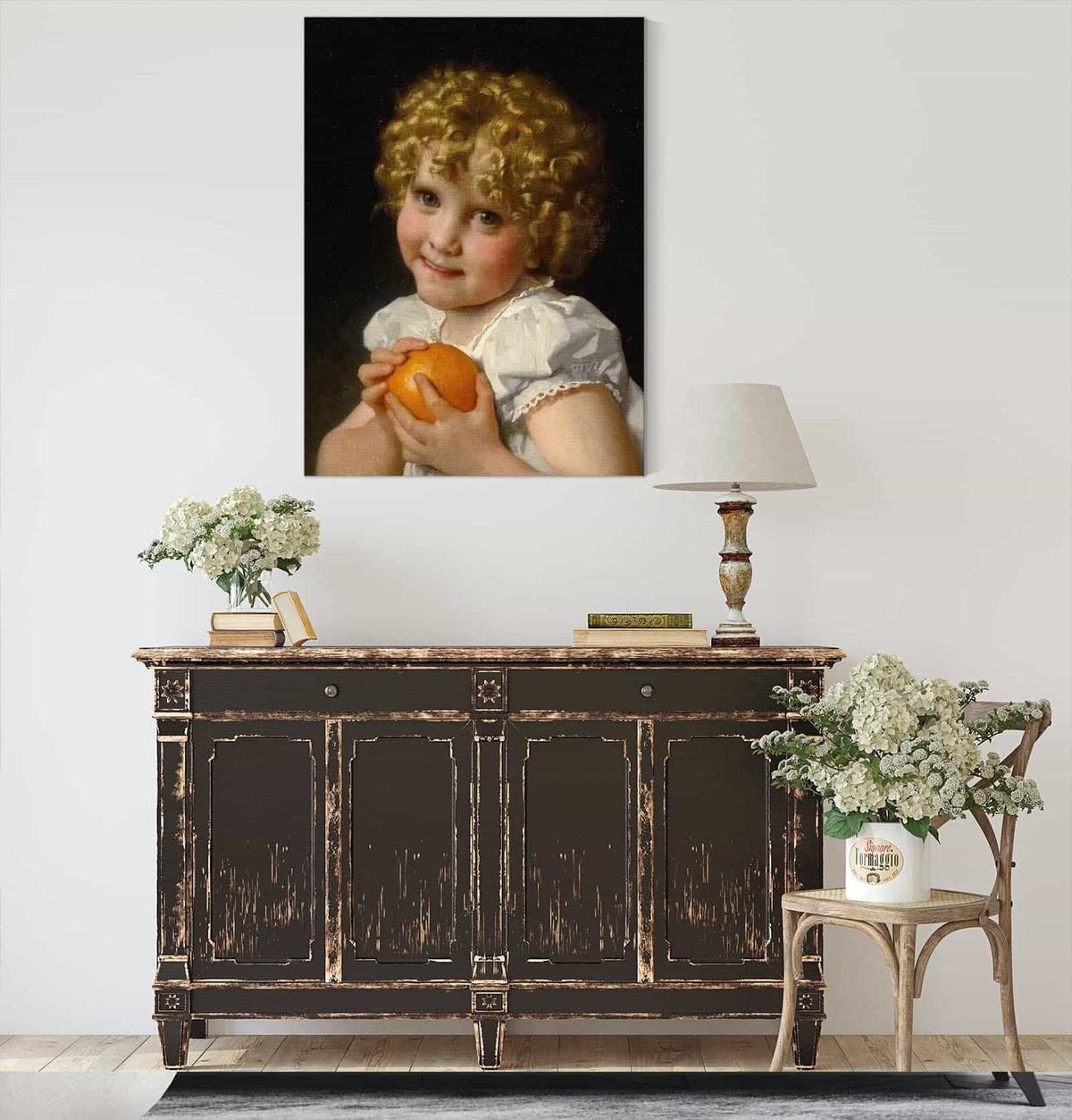 Fillette A Lorange by Leon Jean Basile Perrault