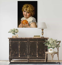 Fillette A Lorange by Leon Jean Basile Perrault