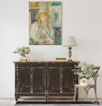 Fillette Au Chapeau De Paille by Berthe Morisot