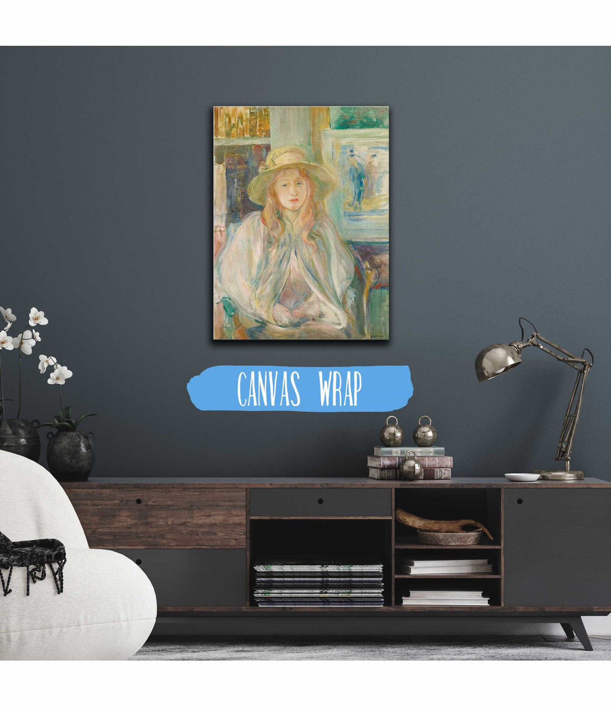 Fillette Au Chapeau De Paille by Berthe Morisot