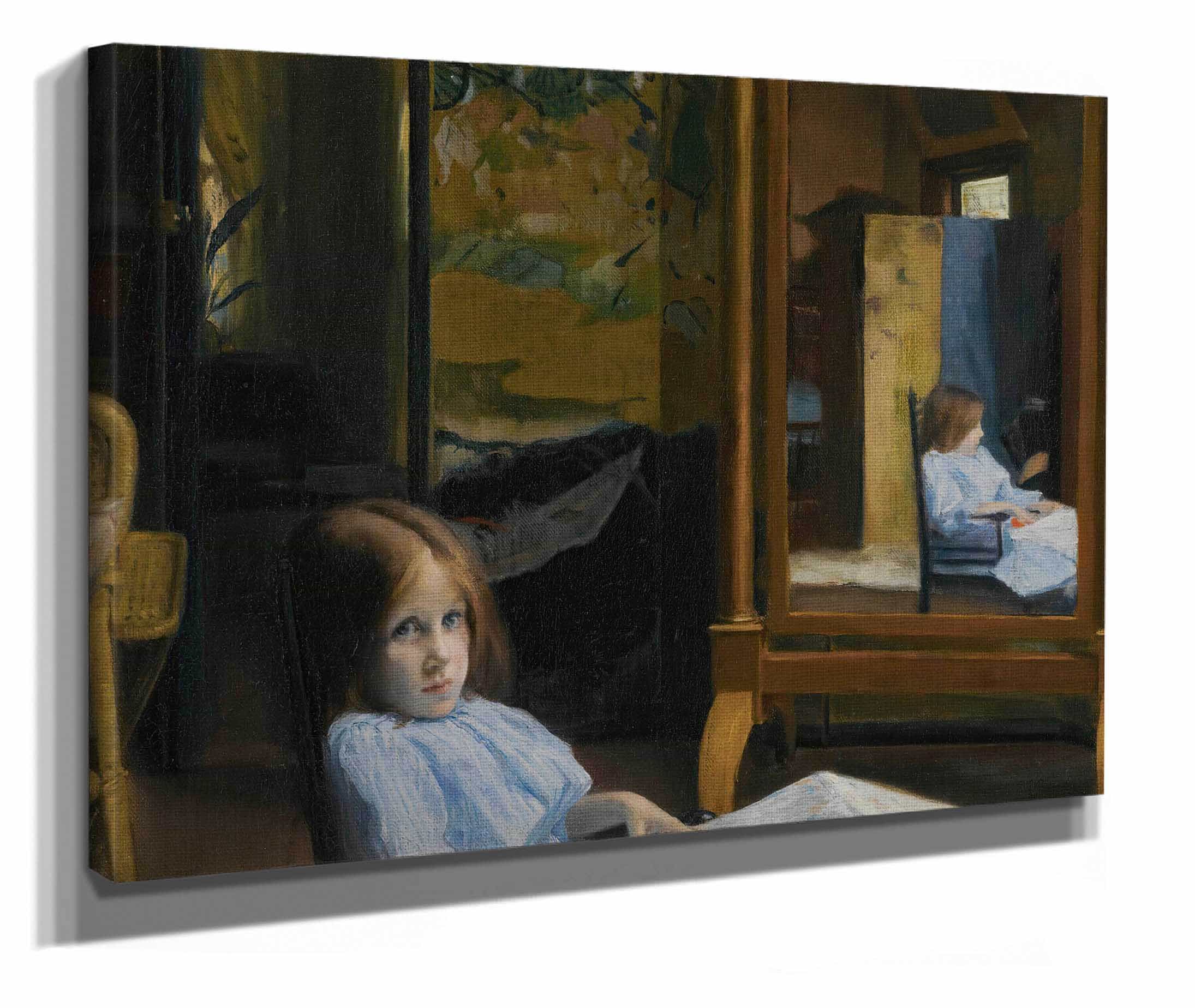 Fillette Lucie Esnault Au Psyche by Jacques Emile Blanche