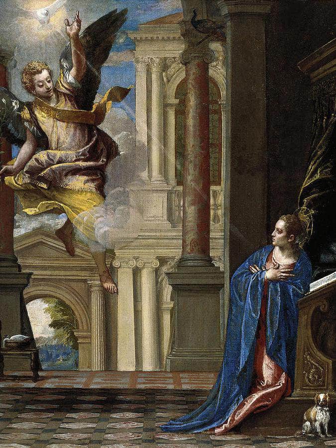 1 The Annunciation Paolo Veronese By Paolo Veronese Fine Art Print