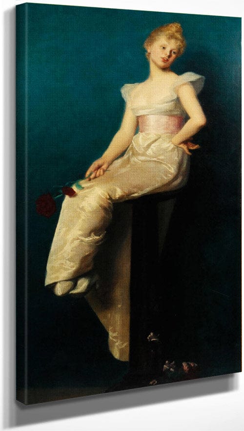 10" x 20" / Canvas Wrap A Society Beauty By Lucy Lee Robbins Fine Art Print