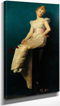 10" x 20" / Canvas Wrap A Society Beauty By Lucy Lee Robbins Fine Art Print