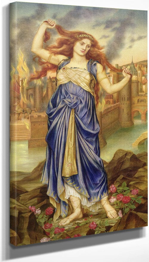 10" x 20" / Canvas Wrap Cassandra 1898 By Evelyn De Morgan Fine Art Print