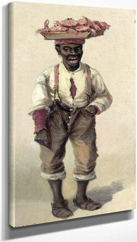 10" x 20" / Canvas Wrap Crab Seller By William Aiken Walker Fine Art Print