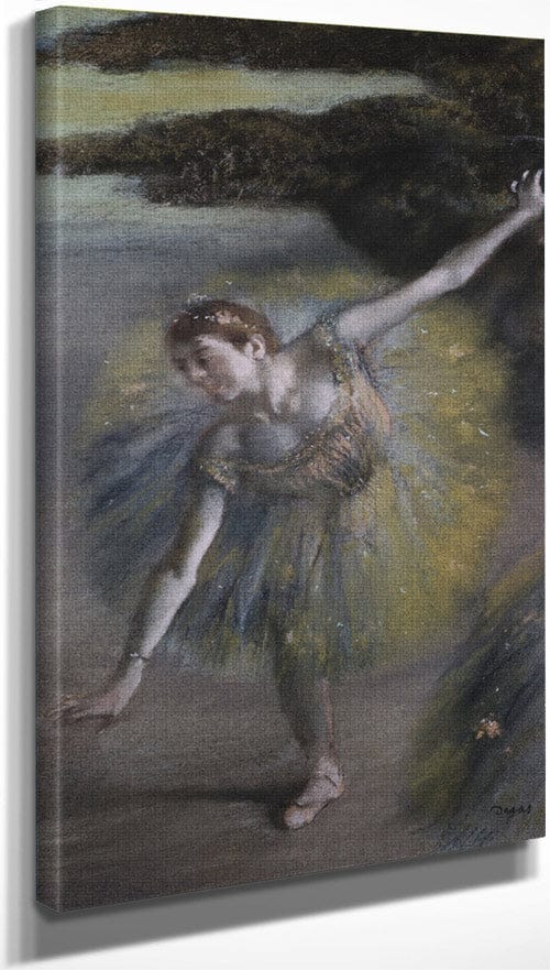 10" x 20" / Canvas Wrap Dancer In Green (Detail) By Edgar Degas Fine Art Print