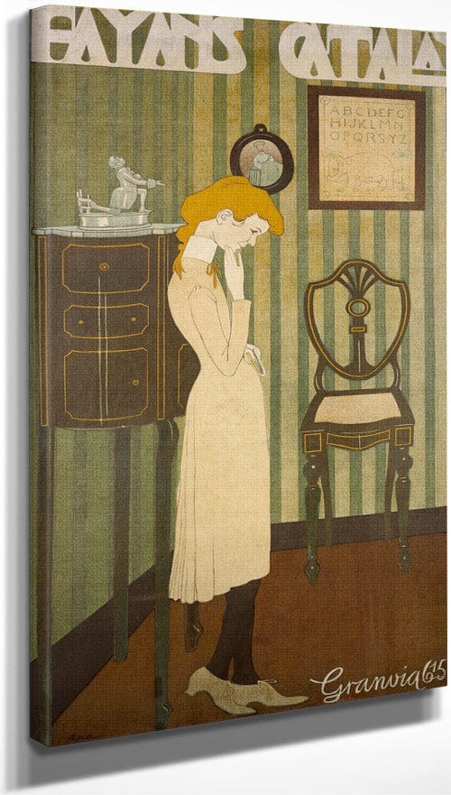 10" x 20" / Canvas Wrap Fayans Catala By Feliu Elias Bracons Fine Art Print