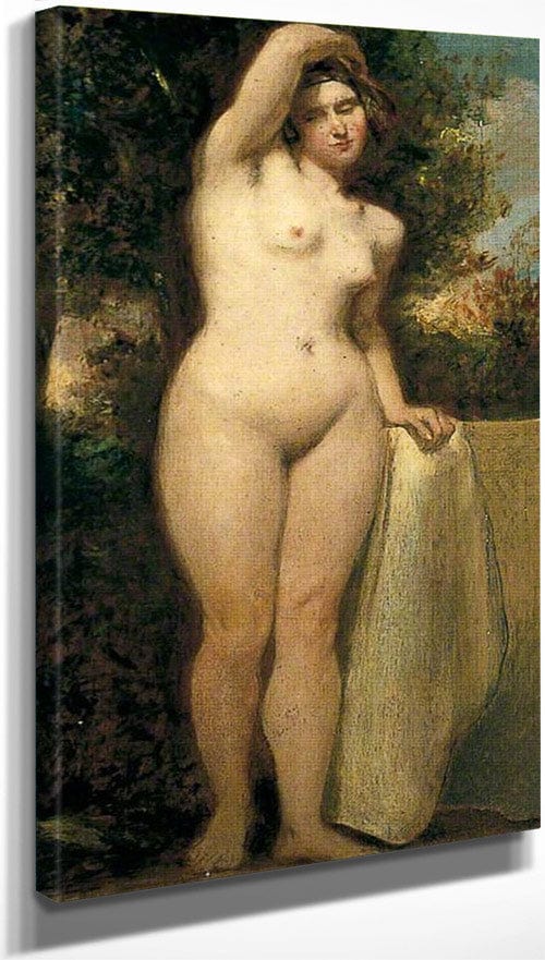 10" x 20" / Canvas Wrap Female Nude By William Etty Fine Art Print
