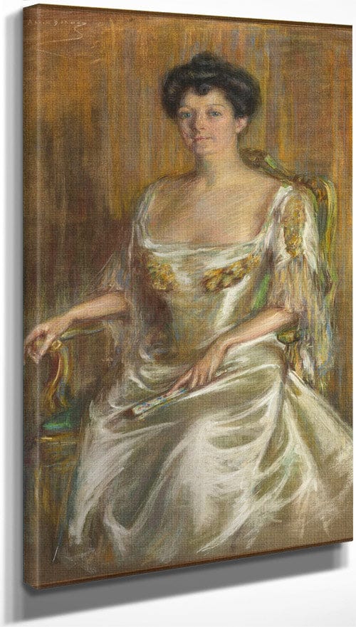 10" x 20" / Canvas Wrap Lady With Fan By Alice Pike Barney Fine Art Print
