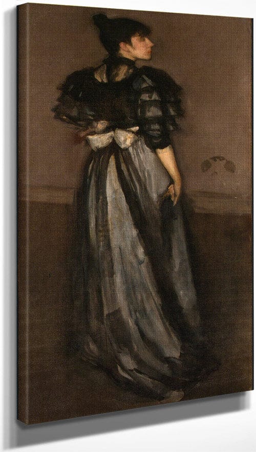 10" x 20" / Canvas Wrap Mother Of Pearl And Silver The Andalusian By James McNeill Whistler Fine Art Print