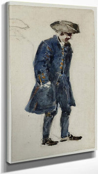 10" x 20" / Canvas Wrap Naval Pensioner By David Cox Fine Art Print