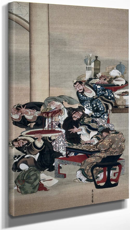 10" x 20" / Canvas Wrap Operating On Guanyu 1039 S Arm 1850 By Katsushika Oi Fine Art Print