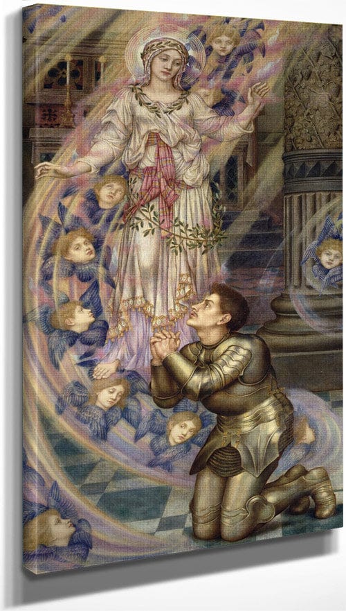 10" x 20" / Canvas Wrap Our Lady Of Peace 1902 By Evelyn De Morgan Fine Art Print