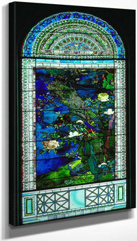 10" x 20" / Canvas Wrap Peacocks And Peonies I By John La Farge Fine Art Print