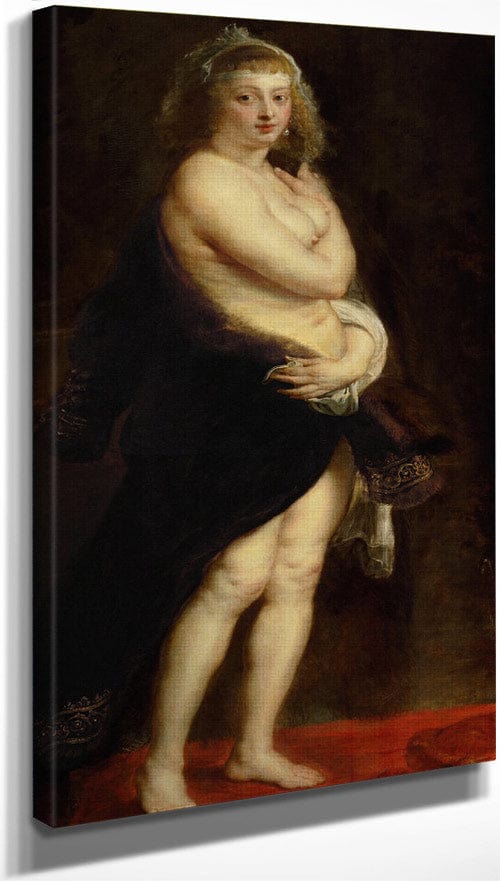 10" x 20" / Canvas Wrap Peter Paul Rubens Helene Fourment In A Fur Robe 1638 By Peter Paul Rubens Fine Art Print