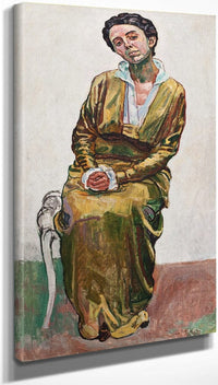 10" x 20" / Canvas Wrap Portrait Of Emma 1915 Art Nouveau By Ferdinand Hodler Fine Art Print