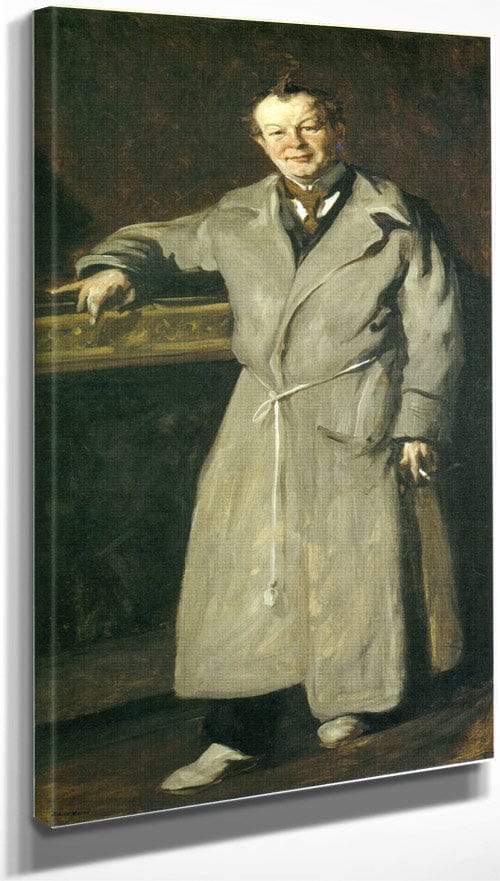 10" x 20" / Canvas Wrap Portrait Of George Luks By Robert Henri Fine Art Print