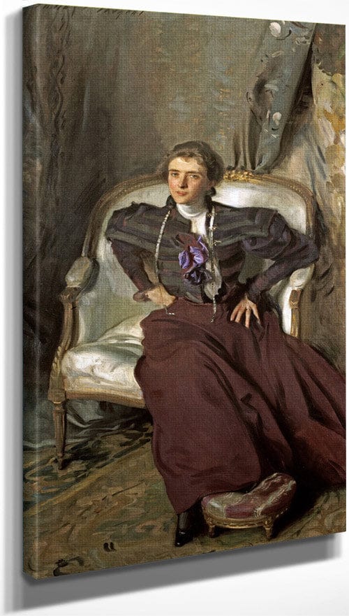 10" x 20" / Canvas Wrap Portrait Of Miss Alice Brisbane Thursby By John Singer Sargent Fine Art Print