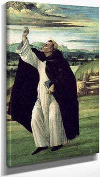 10" x 20" / Canvas Wrap St. Dominic By Sandro Botticelli Fine Art Print