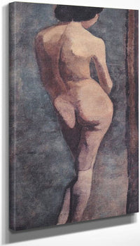10" x 20" / Canvas Wrap Standing Female Nude, Back View By Paula Modersohn Becker Fine Art Print