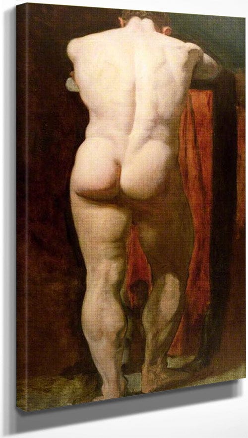 10" x 20" / Canvas Wrap Standing Male Nude By William Etty Fine Art Print