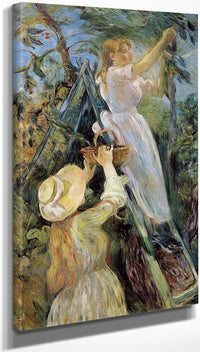 10" x 20" / Canvas Wrap The Cherry Picker 1891 Oil On Canvas 84X154Cm Musee Marmottan Paris By Berthe Morisot Fine Art Print