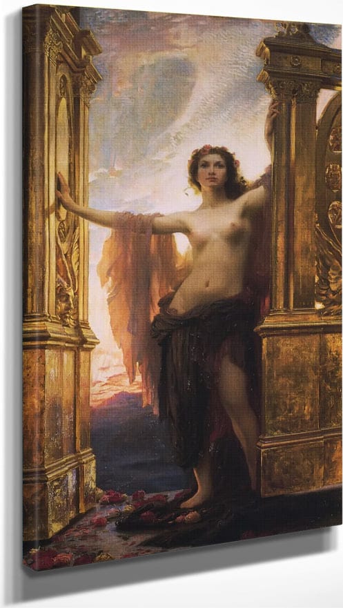 10" x 20" / Canvas Wrap The Gates of Dawn by Herbert James Draper Fine Art Print
