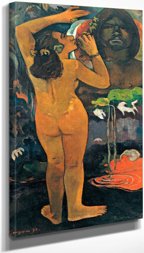 10" x 20" / Canvas Wrap The Moon And The Earth By Paul Gauguin Fine Art Print