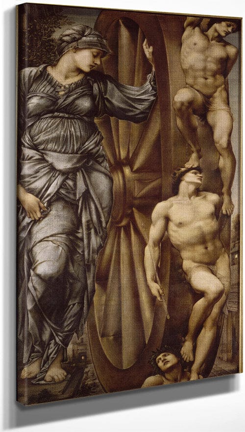 10" x 20" / Canvas Wrap The Wheel Of Fortune 1883 By Edward Burne Jones Fine Art Print