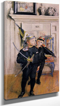 10" x 20" / Canvas Wrap Ulf And Pontus By Carl Larsson Fine Art Print