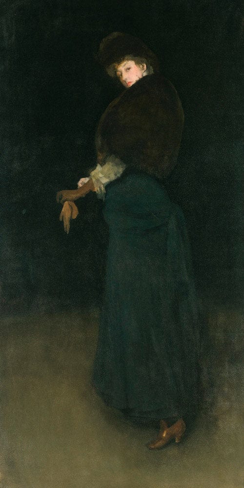 10" x 20" / Fine Art Paper Arrangement In Black The Lady In Yellow Buckskin Portrait Of Lady Archibald Campbell By James McNeill Whistler Fine Art Print