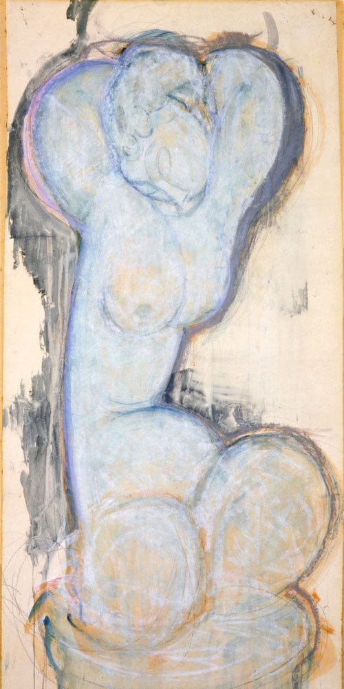 10" x 20" / Fine Art Paper Caryatida By Amedeo Modigliani Fine Art Print