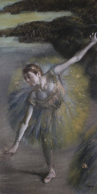 10" x 20" / Fine Art Paper Dancer In Green (Detail) By Edgar Degas Fine Art Print