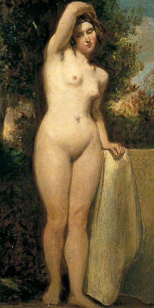 10" x 20" / Fine Art Paper Female Nude By William Etty Fine Art Print