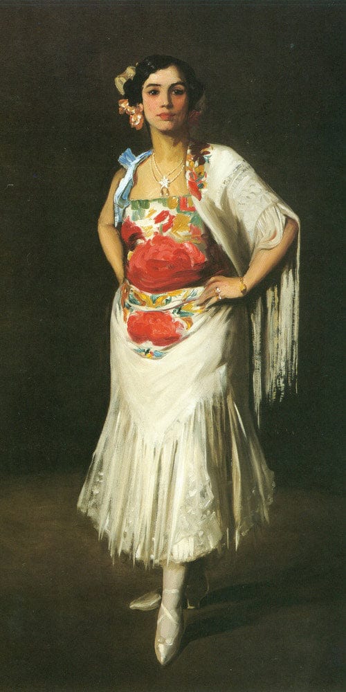 10" x 20" / Fine Art Paper La Reina Mora 1906 By Robert Henri Fine Art Print